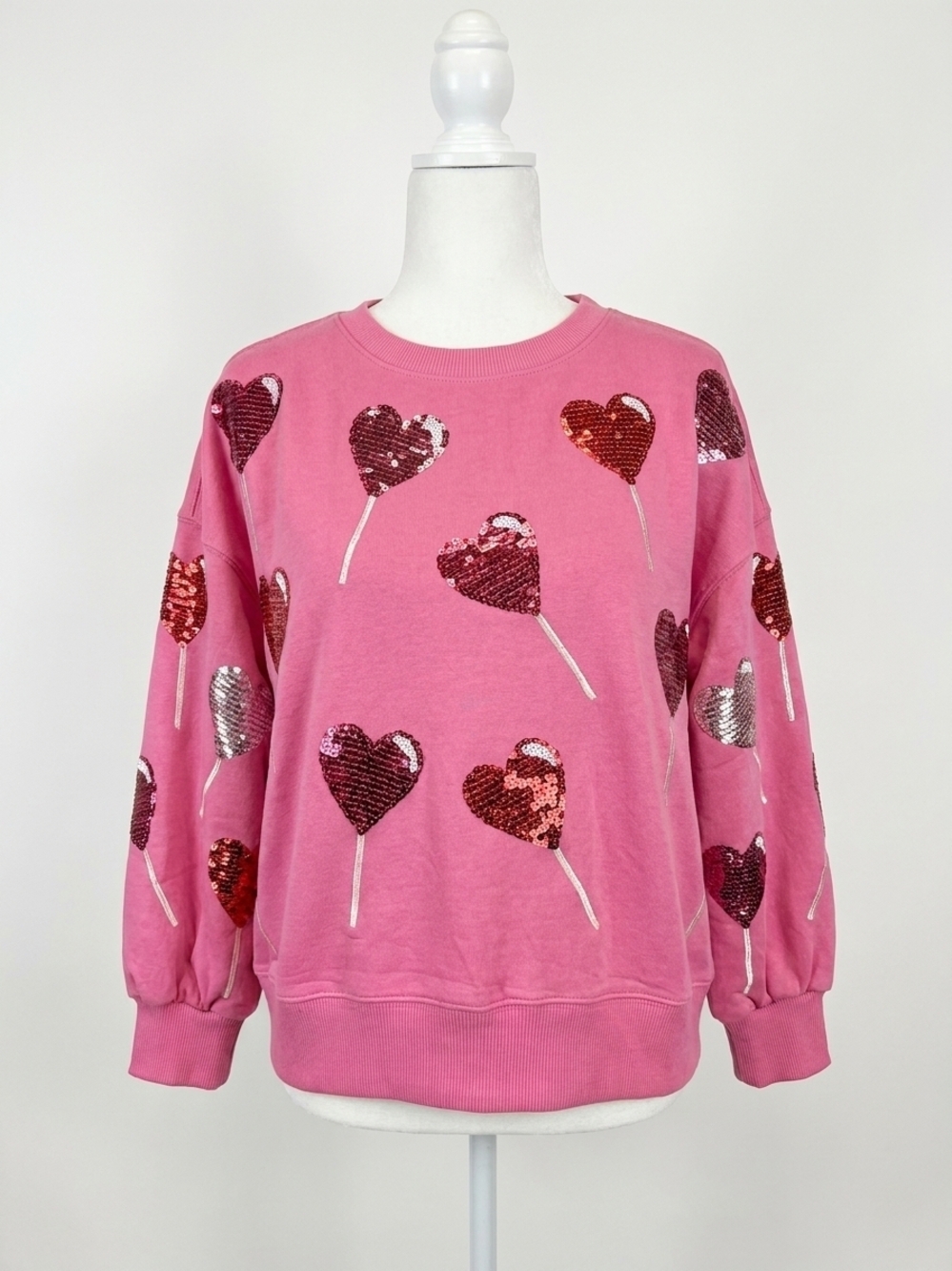 NEW MARY SQUARE millie lollipop sequin sweatshirt in pink